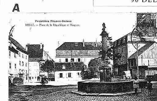 Ville de DELLE Carte postale ancienne